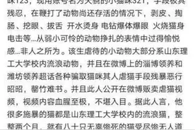 拍摄虐猫视频大学生道歉 山东理工大学生虐猫案始末！微博范源庆@天骁的小猫咪321被人肉图片