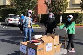 一份守望相助的情谊——南加州华侨华人积极捐助当地抗疫图片