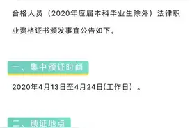 @法考生，这10个地区可以“领证”了！2019年法律职业资格证书开始发放图片