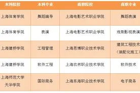 沪第四批“高本贯通”试点专业名单公布图片