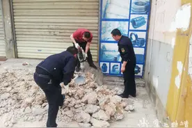 麒麟城管集中整治违建小斜坡图片
