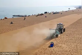 河北秦皇岛：沙滩清理进行时图片
