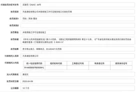 天音控股子公司未取得许可证擅自施工遭深圳住建处罚图片