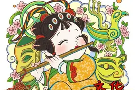 四川德阳憨态可掬年画萌娃亮相 传递国家安全观图片