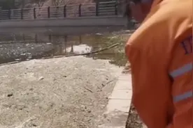 飞絮盛飘期，环卫大爷自制打捞神器