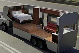 特斯拉Cybertruck外挂式房车曝光：1:1还原一室一厅图片