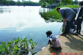 有人下三四根钓竿，有人直接网捞！神农公园的鱼儿"很受伤"图片