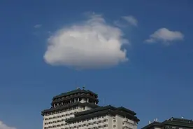 北京大风吹出白云朵朵图片