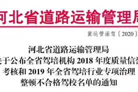 注意！河北这175所不合格驾校被列入黑名单图片