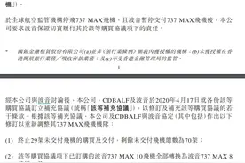 波音订单再遭取消！国银租赁：终止购买29架737MAX飞机图片