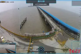 上海金山海域：“一岛四码头”全景港口水域AI联动监控图片
