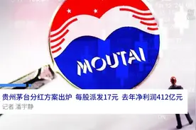中国财富报道|贵州茅台分红方案出炉，每股派发17元，去年净利润412亿元视频封面