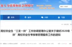 福建2020年“三支一扶”先进典型名额有多少？来看最新通知图片