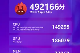iPhone SE性能如何？A13仿生配3GB内存跑分近50万图片