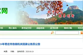刚刚！枣庄发布2020年公务员招录公告（内附职务表）图片
