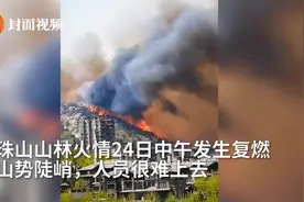青岛小珠山两处山火复燃 山地陡峭只能靠直升机灭火视频封面