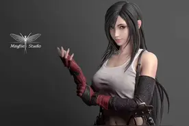 《FF7重制版》蒂法树脂雕像公开：战斗女神登场图片