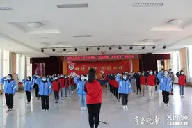 惠民县职业中专组织开展“同战疫情，决胜高考”誓师大会图片