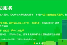 丰巢回应“上线会员服务”：保证用户使用智能柜的效率及确定性图片