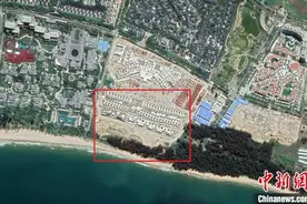 海南陵水依法拆除57栋海边违法低层建筑图片