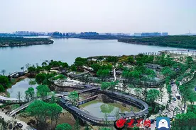 泰山西湖景区“五一”开园 音乐喷泉“水舞秀”每天三次喷放图片