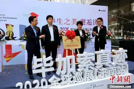 现代艺术大师毕加索的陶瓷作品《猫头鹰》等真迹在山东济南展出图片