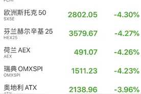 欧洲股市全线大跌，纽约原油期价跌超8%图片