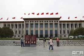 国家博物馆限量预约开放 观众佩戴口罩有序看展图片