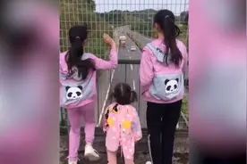 货车司机路过家门口，妻女高速桥上守候视频封面