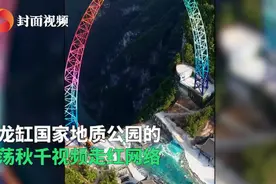 看完视频脚都软了！亚洲第一悬崖秋千火了，网友：请我坐我都不敢坐图片