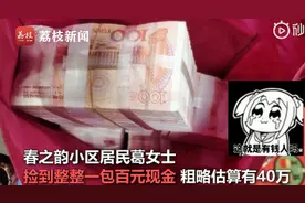 女子捡到40万现金失主说改天再拿怎么回事 失主为什么说改天再拿图片