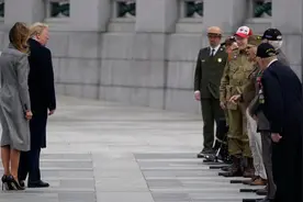 尽管白宫两人确诊，特朗普见二战老兵依旧不戴口罩：我离他们很远，而且风很大图片