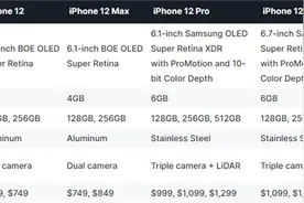 5000起 一图看四款iPhone 12区别：京东方、三星两种屏幕图片