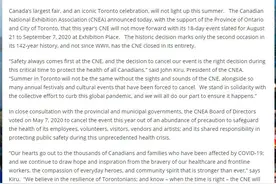 加拿大最大的博览会因疫情而被迫取消图片