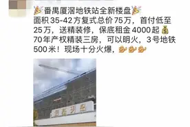 番禺地铁公寓盘引中介狂抢客！70年“产权”仅卖81万？图片