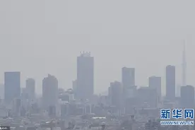 日本东京遭遇沙尘天气 天空一片灰蒙蒙图片