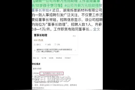 公司回应帮董事长招助理带娃：董事长个人招聘公司代发 现已撤掉图片