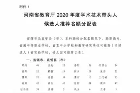河南省教育厅学术技术带头人选拔工作开始啦！图片