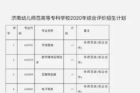 2020年济南幼儿师范高等专科学校 综合评价招生300人图片