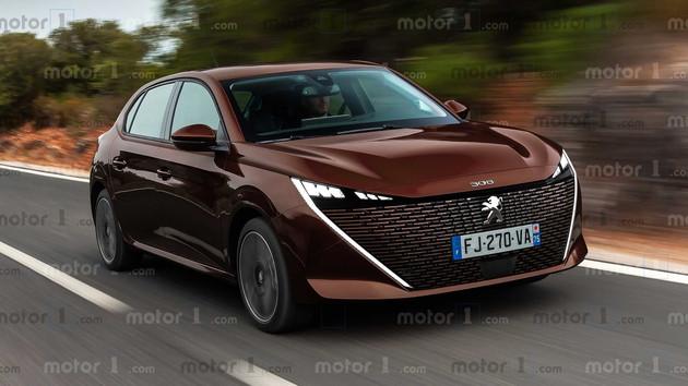 2021款全新标致308渲染图 外形设计抢眼 或将提供纯电版本