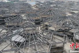 航拍崇礼太子城冰雪小镇建设现场图片