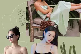 下周穿什么 | Jennie穿细吊带，左肩上写着“勾”，右肩上写着“魂”图片