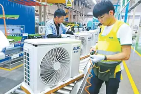 每天有100多辆卡车排队提货，出货量3万多台——“当涂造”奥克斯空调产销“井喷”图片