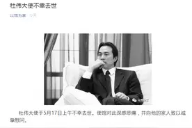 中国驻以色列大使杜伟不幸去世后，中国驻以色列大使馆领事部发文图片