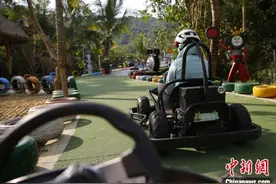 在稻禾上开卡丁车 体验海南首家田野卡丁车项目图片