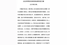 2020年挥发性有机物治理攻坚方案（征求意见稿）图片