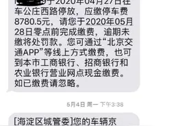 8780.5元！女子路侧停车收到天价缴费单图片