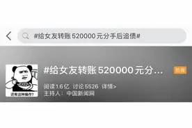 给女友转账520000，分手后追债！法院判了图片