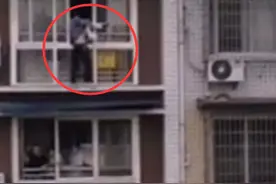 小女孩翻出6楼窗台“蜘蛛侠”徒手从5楼爬上惊险解救图片