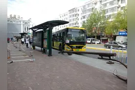 突发！202路冲上道牙撞倒路灯杆 车上个别乘客送医图片